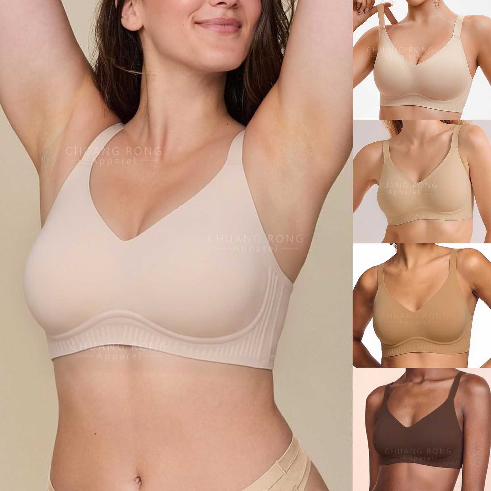Best-selling Soft Support Bra for Large Busts, Invisible Seamless, Minimizes Chest, Lifts Side Fat, Jelly Gel Bra for Women
