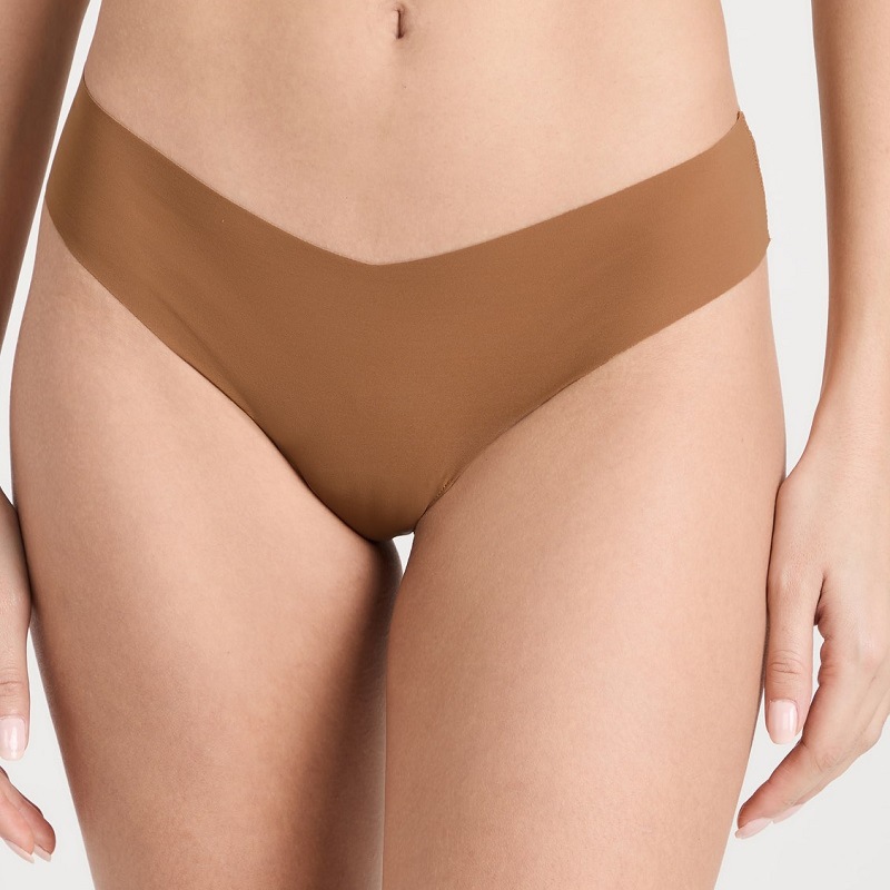 Seamless Thong Underwear for Women, One-Piece V-Shape Low-Rise Sexy Brazilian High-Stretch T-Back Panties