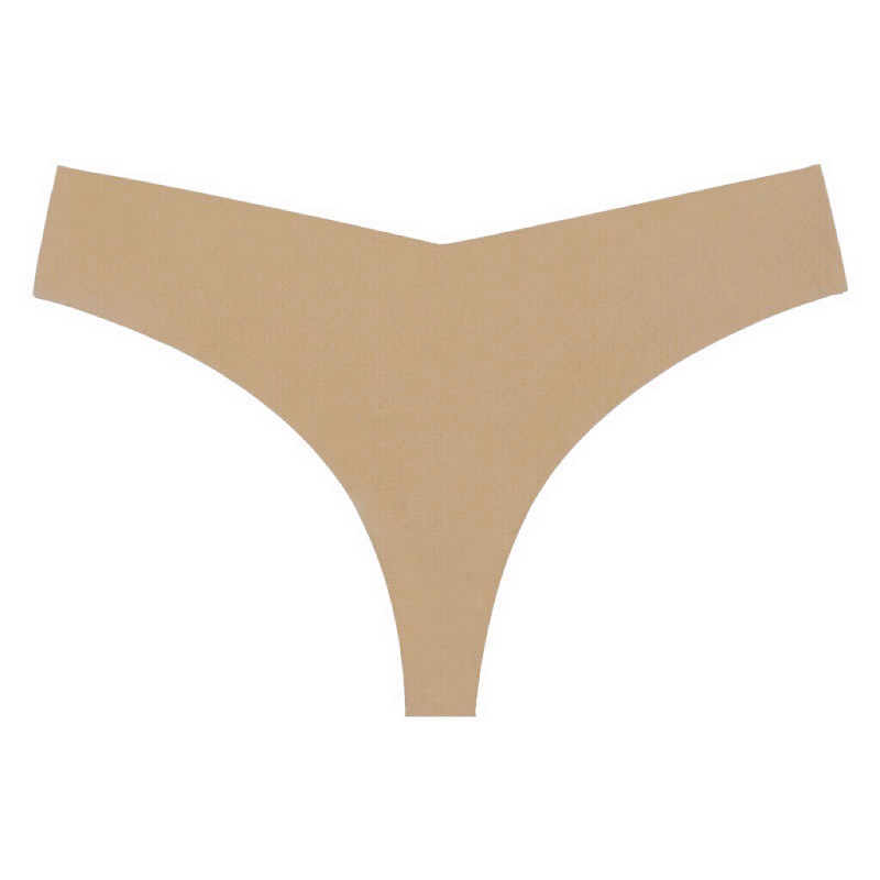 Seamless Thong Underwear for Women, One-Piece V-Shape Low-Rise Sexy Brazilian High-Stretch T-Back Panties