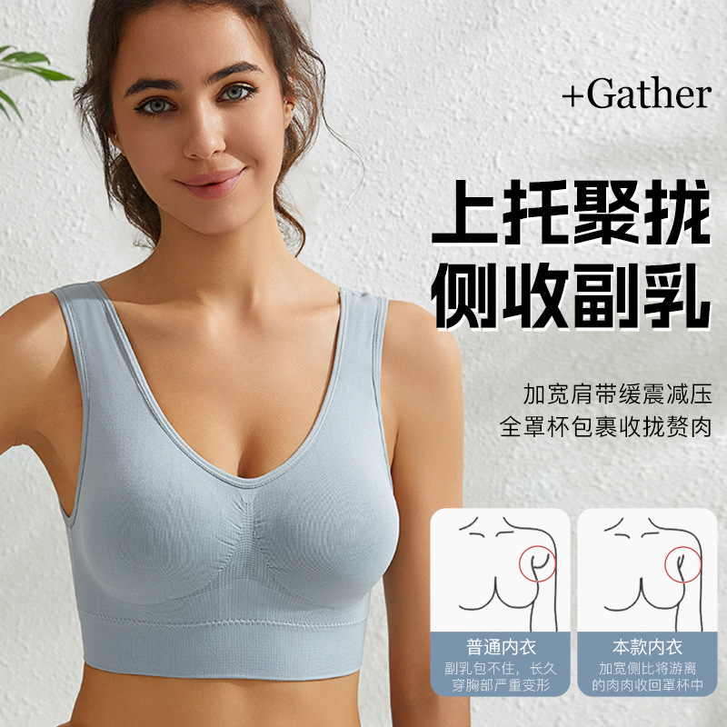 Sports Bra Women Plus Size Wirefree Sexy Push Up Backless Yoga Vest Fitness Running Yoga Bra