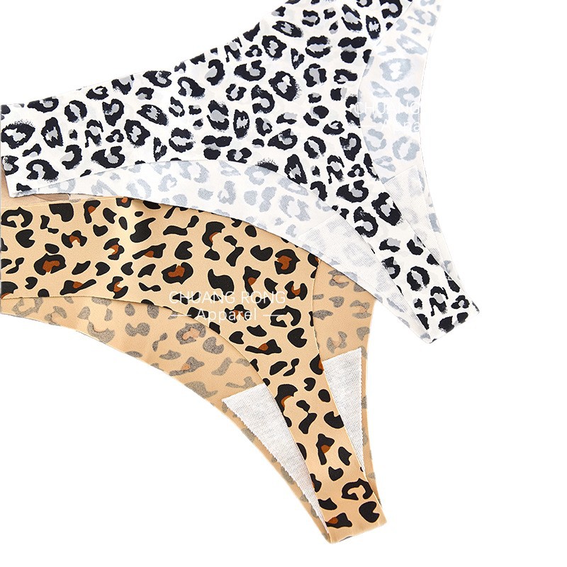 Sexy Leopard Print Wire-Free Bra & Thong Set for Women, Thin Strappy Racerback Sports Bra,欧美性感豹纹无钢圈文胸套装